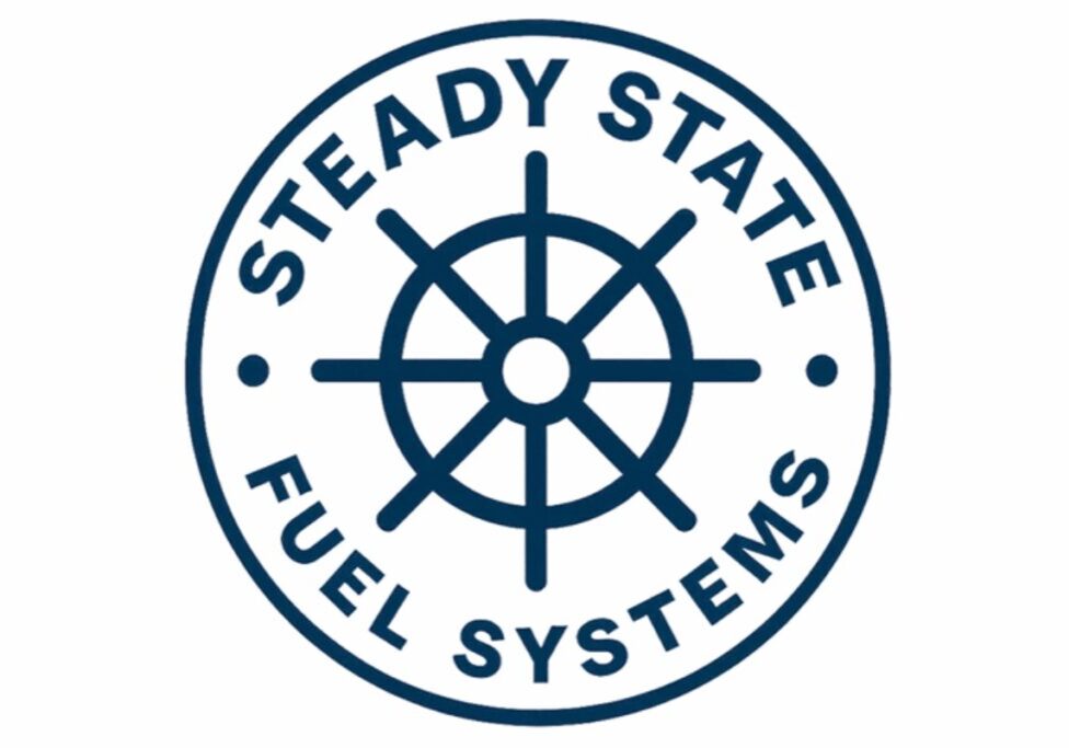 Logo of Steady State Fuel Systems featuring a ship's wheel.